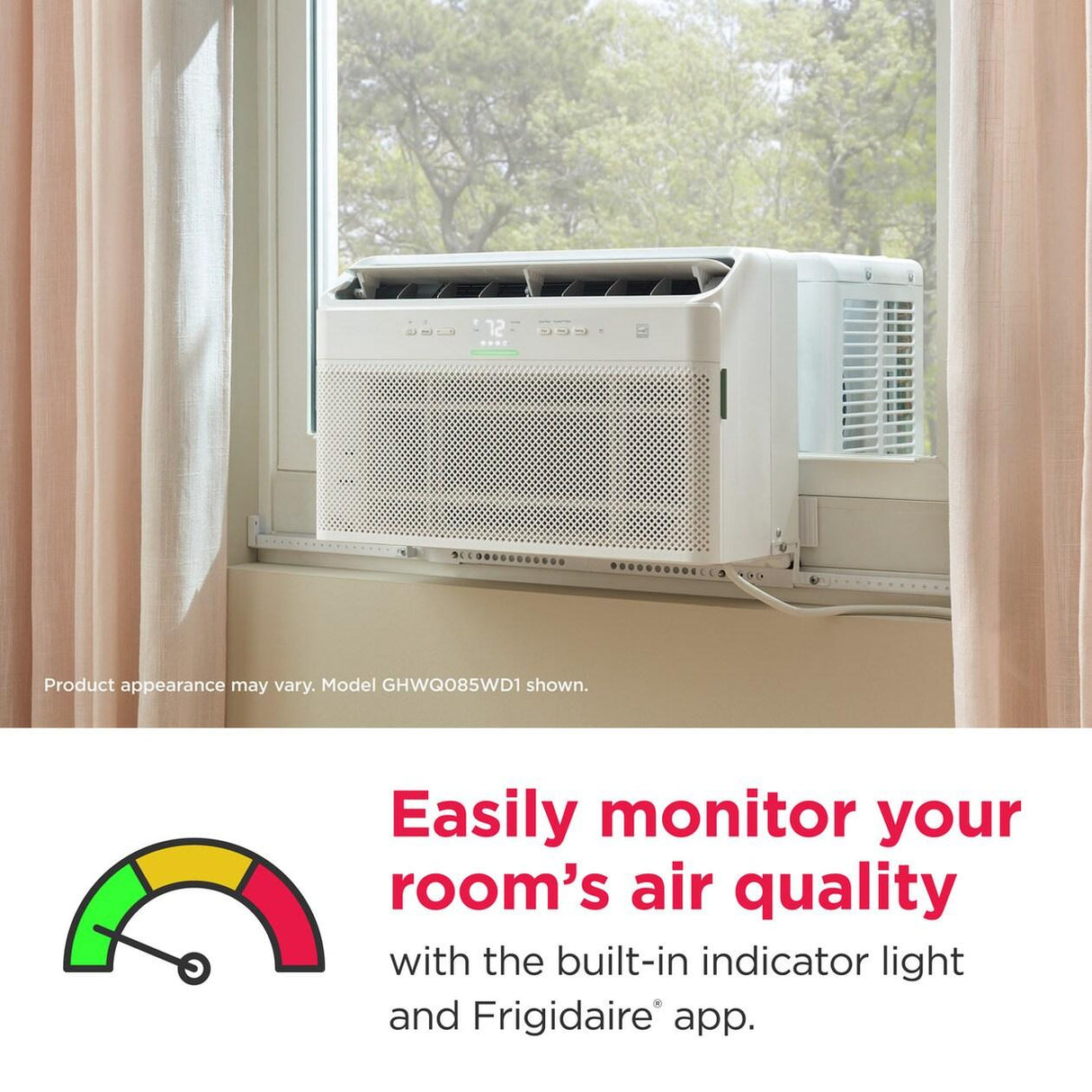Frigidaire Gallery 12,000 BTU U-Shape Window Room Air Conditioner with Inverter and Wi-Fi (Energy Star) - (GHWQ125WD1)