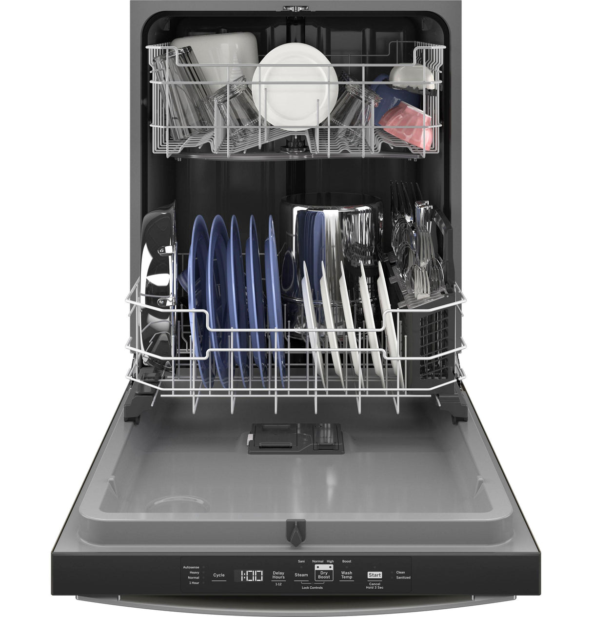 GE(R) ENERGY STAR(R) Top Control with Plastic Interior Dishwasher with Sanitize Cycle & Dry Boost - (GDT550PMRES)