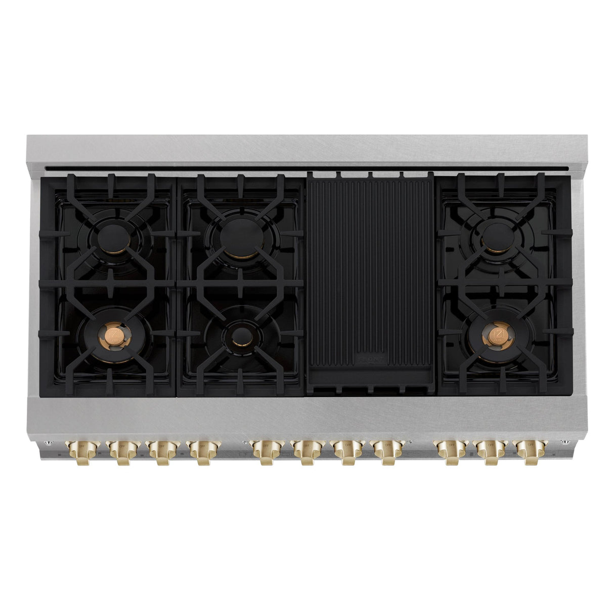 ZLINE RASZ-SN-48-G Dual Fuel Range in DuraSnow Stainless Steel - image 3