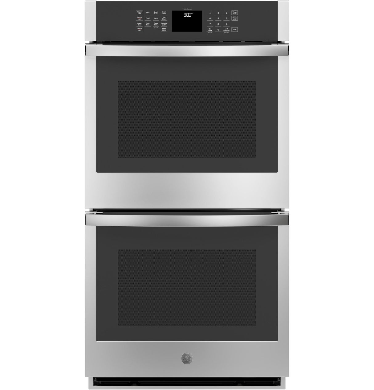 GE JKD3000SNSS - 27 in. 8.6 cu. ft. Smart Top Control Electric Double Wall Oven - Stainless Steel