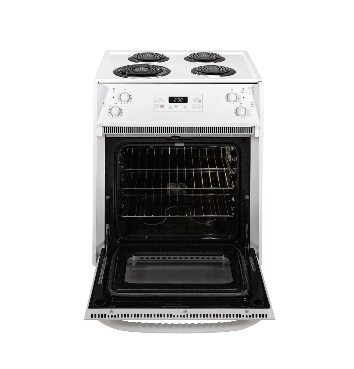 GE JM250DTWW - 27 in. 3 cu. ft. Drop-In Electric Range with Coil Burners - White