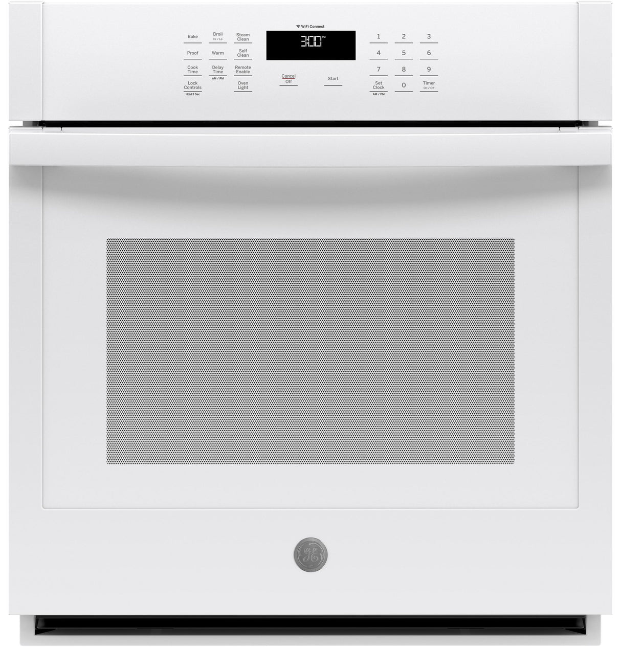 GE JKS3000DNWW - 27 in. 4.3 cu. ft. Smart Electric Single Wall Oven - White