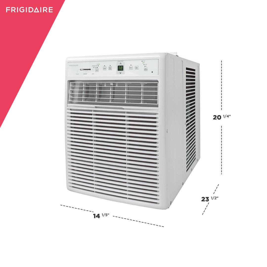 Frigidaire FHSC102WB1 slider window air conditioner dimensions