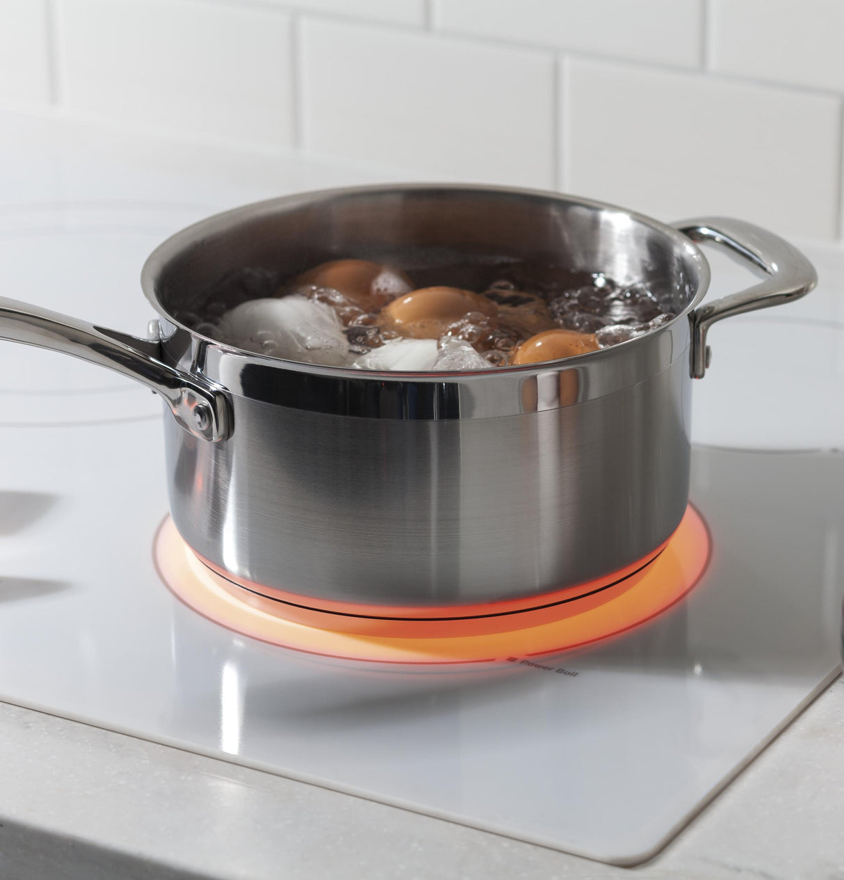 GE JP3036TLWW - 36 in. 5-Burner Electric Cooktop with Simmer Burner & Power Burner - White