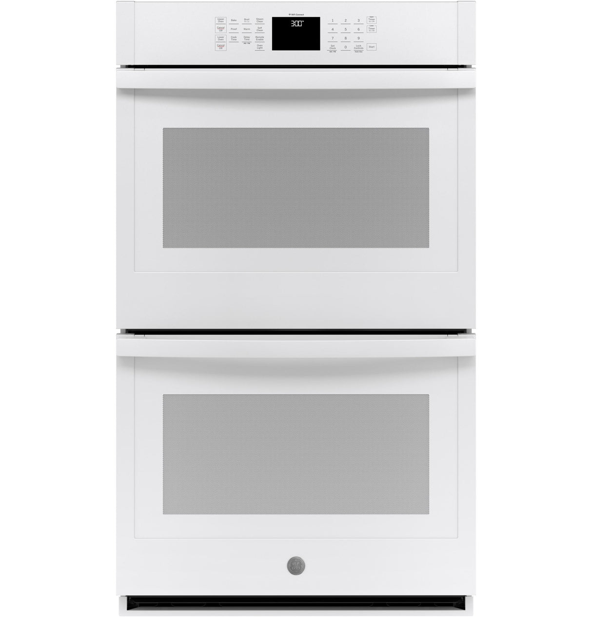 GEJTD3000DNWW - 30" Smart Built-In Self-Clean Double Wall Oven with Never-Scrub Racks - White