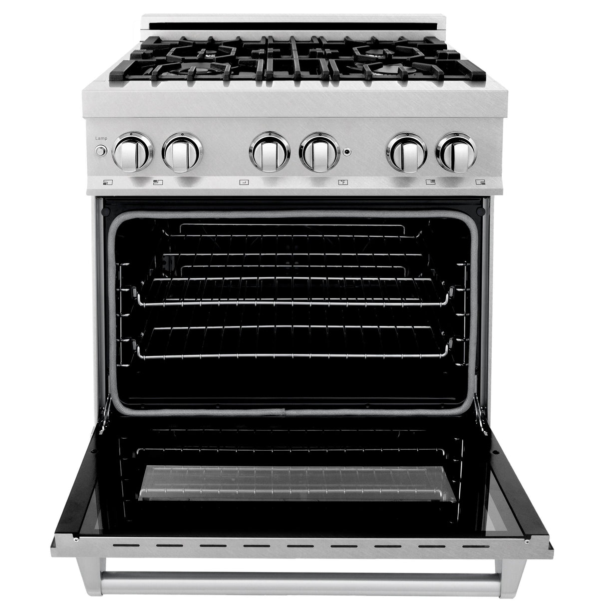 ZLINE 30 in. 4.0 cu. ft. Electric Oven and Gas Cooktop Dual Fuel Range with Griddle in Fingerprint Resistant Stainless (RAS-SN-GR-30) - (RASSNGR30)