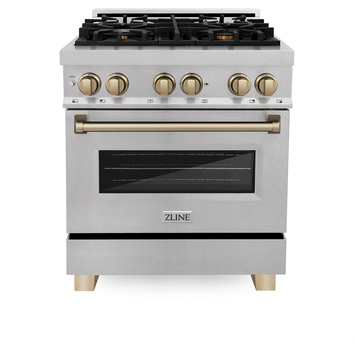 ZLINE RASZ-SN-30-CB Dual Fuel Range in DuraSnow Stainless Steel - image 1