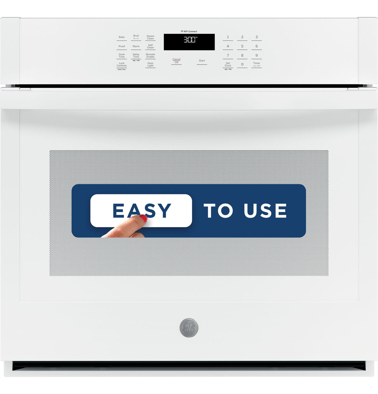 GE JTS3000DNWW - 30" 5 cu.ft. Smart Built-In Self-Clean Single Wall Oven with Never-Scrub Racks - White