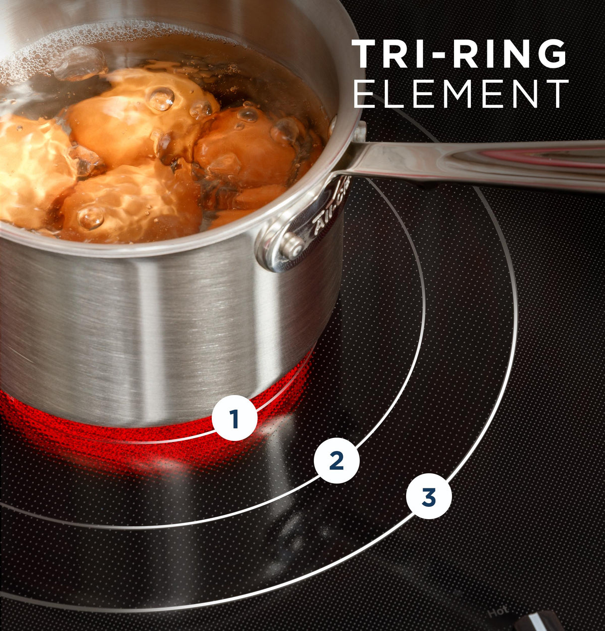 GE JEP5036STSS 36 in. 5-Burner Electric Cooktop with Simmer Burner & Power Burner - Stainless Steel