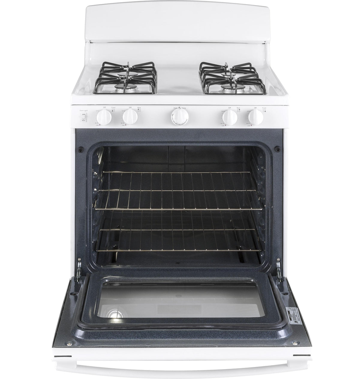 GE JGBS30DEKWW - 30 in. 4.8 cu. ft. Gas Range with 4 Sealed Burners - White