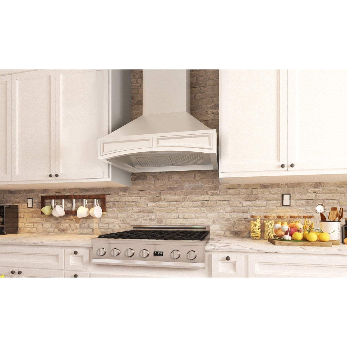 ZLINE Wooden Wall Mount Range Hood in White (321TT) - (321TT30)