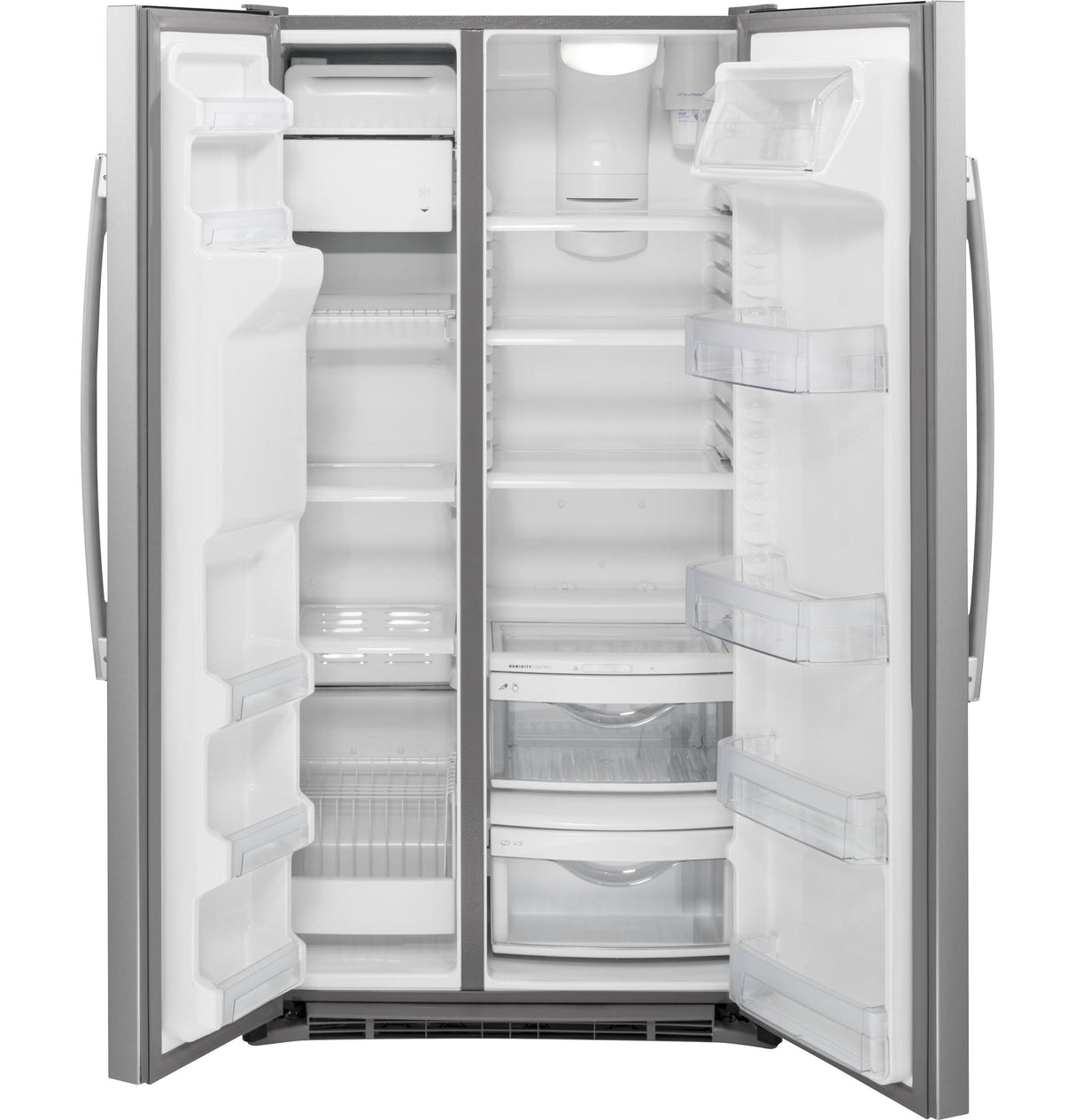 GE GZS22DSJSS - 36 in. 21.9 cu. ft. Counter Depth Side by Side Refrigerator with Ice & Water Dispenser - Stainless Steel