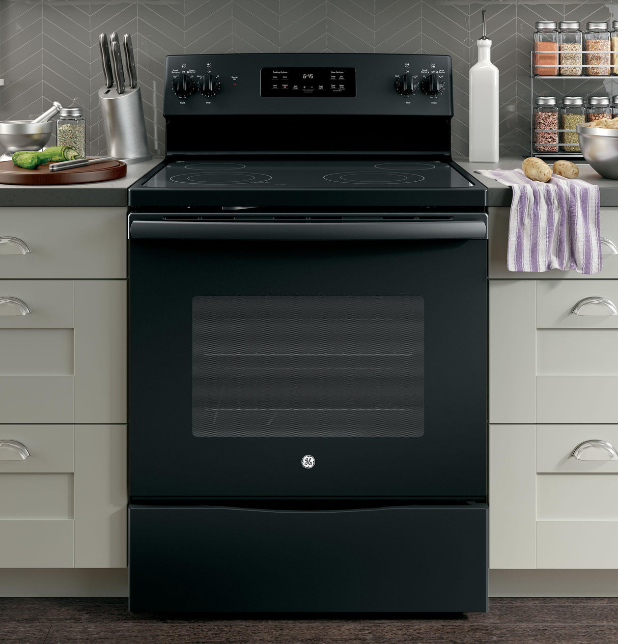 GE(R) 30" Free-Standing Electric Range - (JB645DKBB)