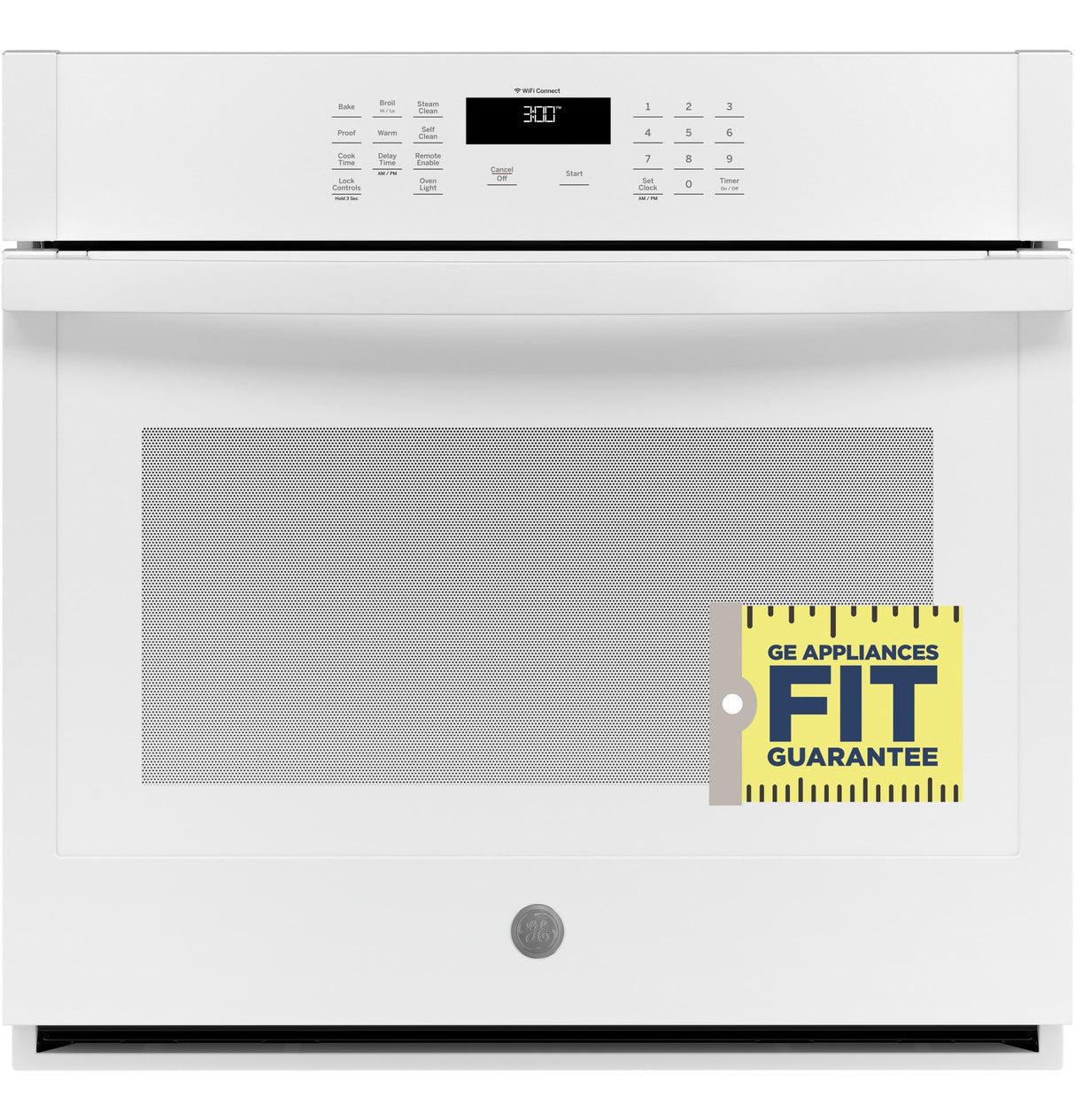 GE JTS3000DNWW - 30" 5 cu.ft. Smart Built-In Self-Clean Single Wall Oven with Never-Scrub Racks - White