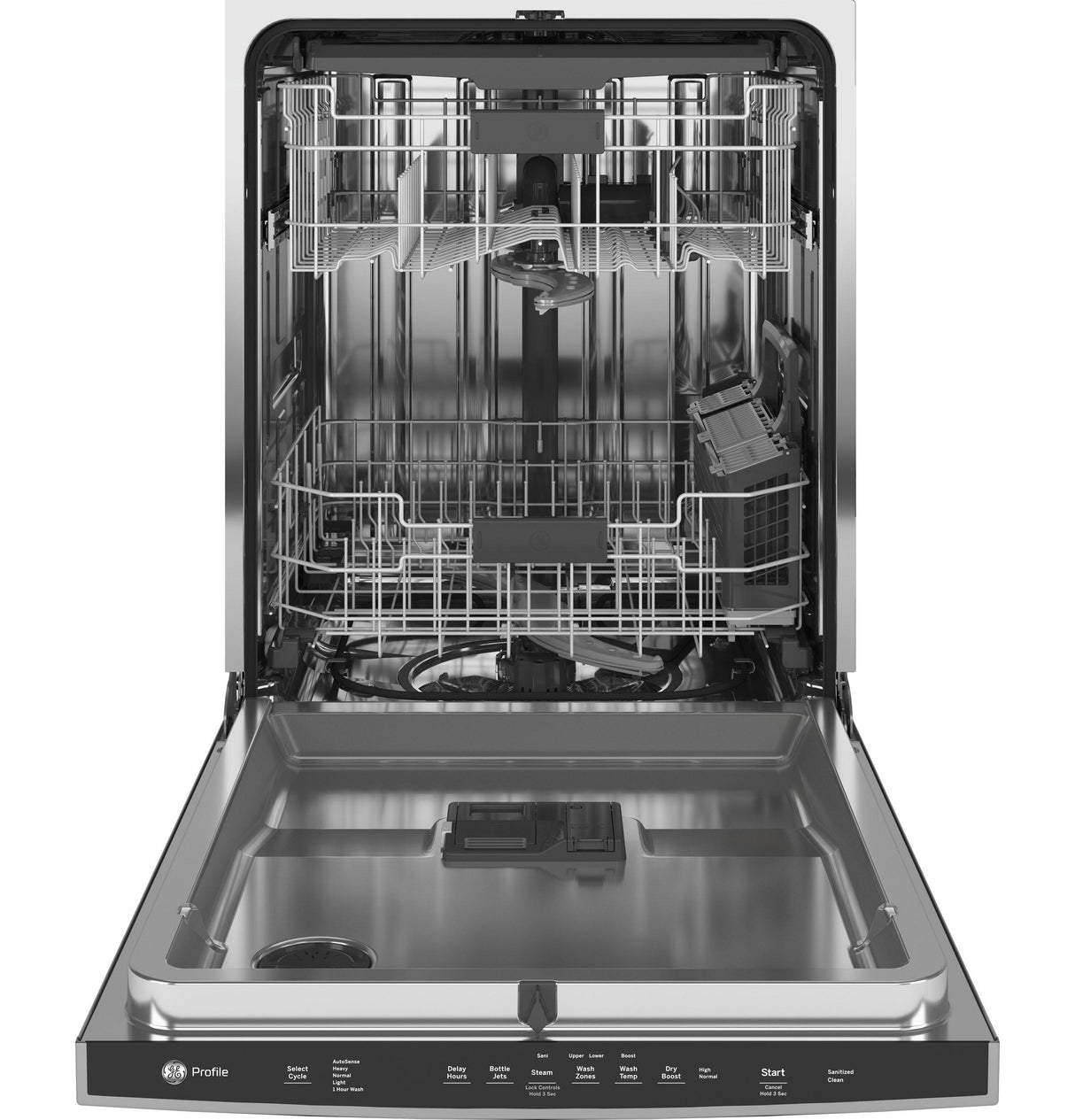 GE Profile(TM) ENERGY STAR(R) Fingerprint Resistant Top Control with Stainless Steel Interior Dishwasher with Sanitize Cycle & Dry Boost with Fan Assist - (PDP715SYNFS)