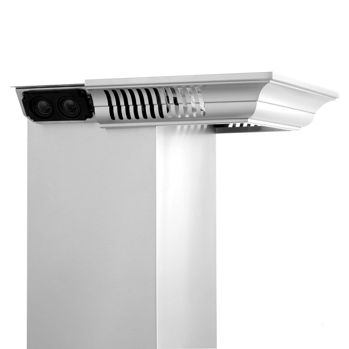 ZLINE 30 in. Wall Mount Range Hood in Stainless Steel with Built-in ZLINE CrownSound Bluetooth Speakers (KF2CRN-BT) - (KF2CRNBT36)