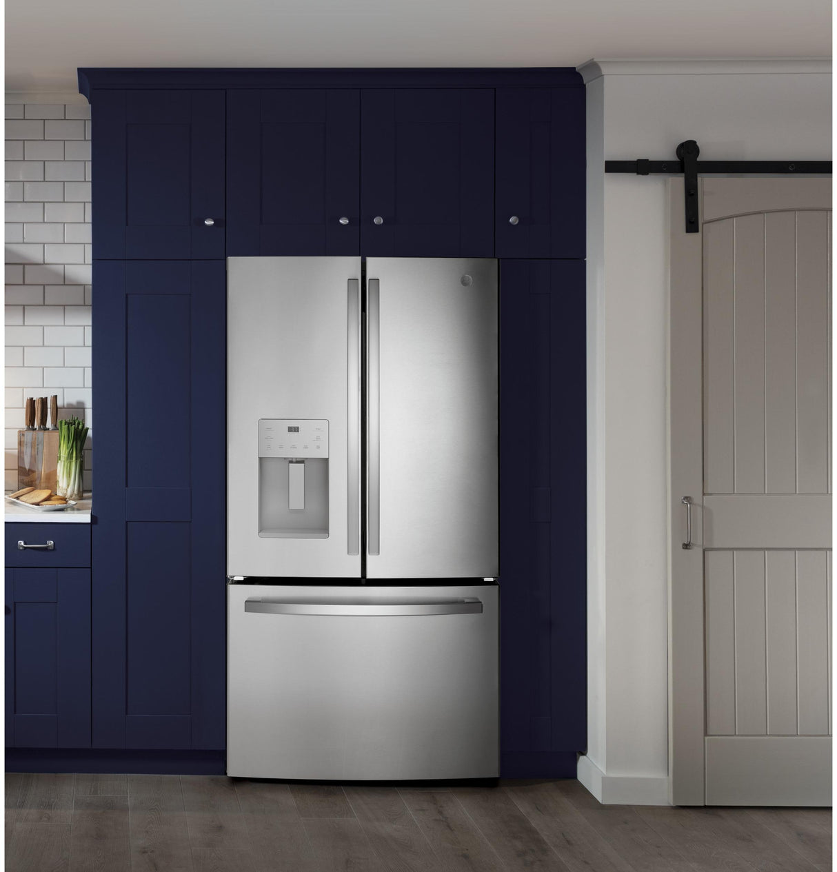 GE GFE26JYMFS - 36 in. 25.6 cu. ft. French Door Refrigerator with Ice & Water Dispenser - Fingerprint Resistant Stainless