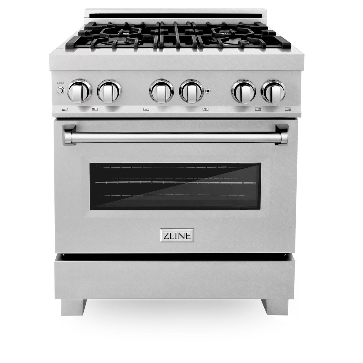 ZLINE 30 in. 4.0 cu. ft. Electric Oven and Gas Cooktop Dual Fuel Range with Griddle in Fingerprint Resistant Stainless (RAS-SN-GR-30) - (RASSNGR30)