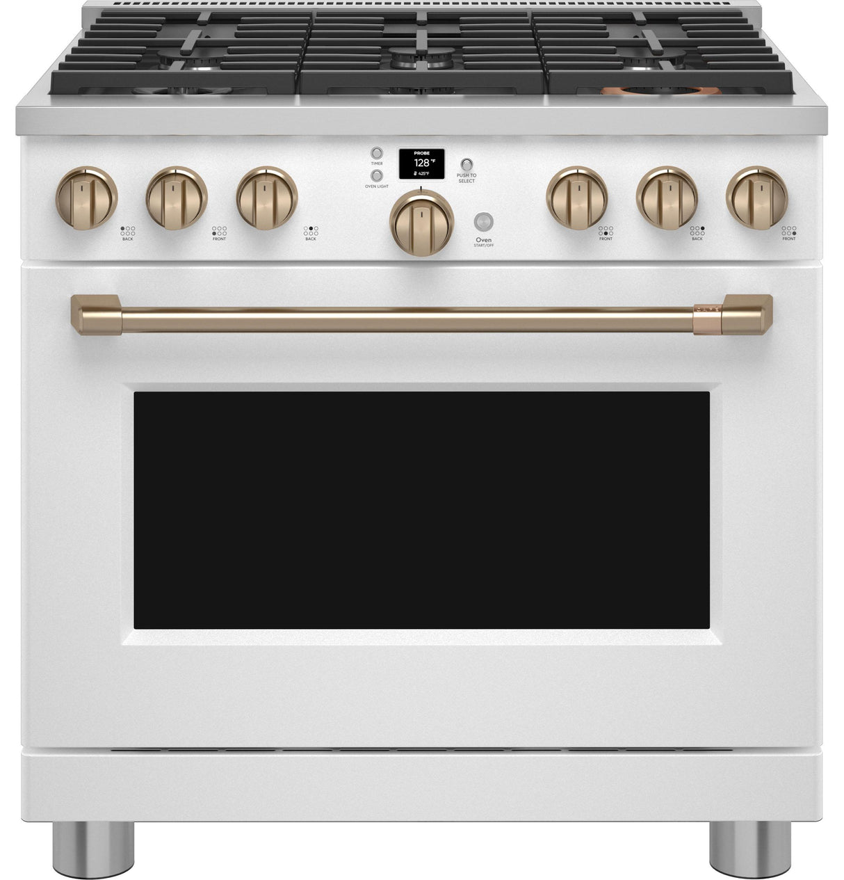 Caf(eback)(TM) 36" Smart All-Gas Commercial-Style Range with 6 Burners (Natural Gas) - (CGY366P4TW2)