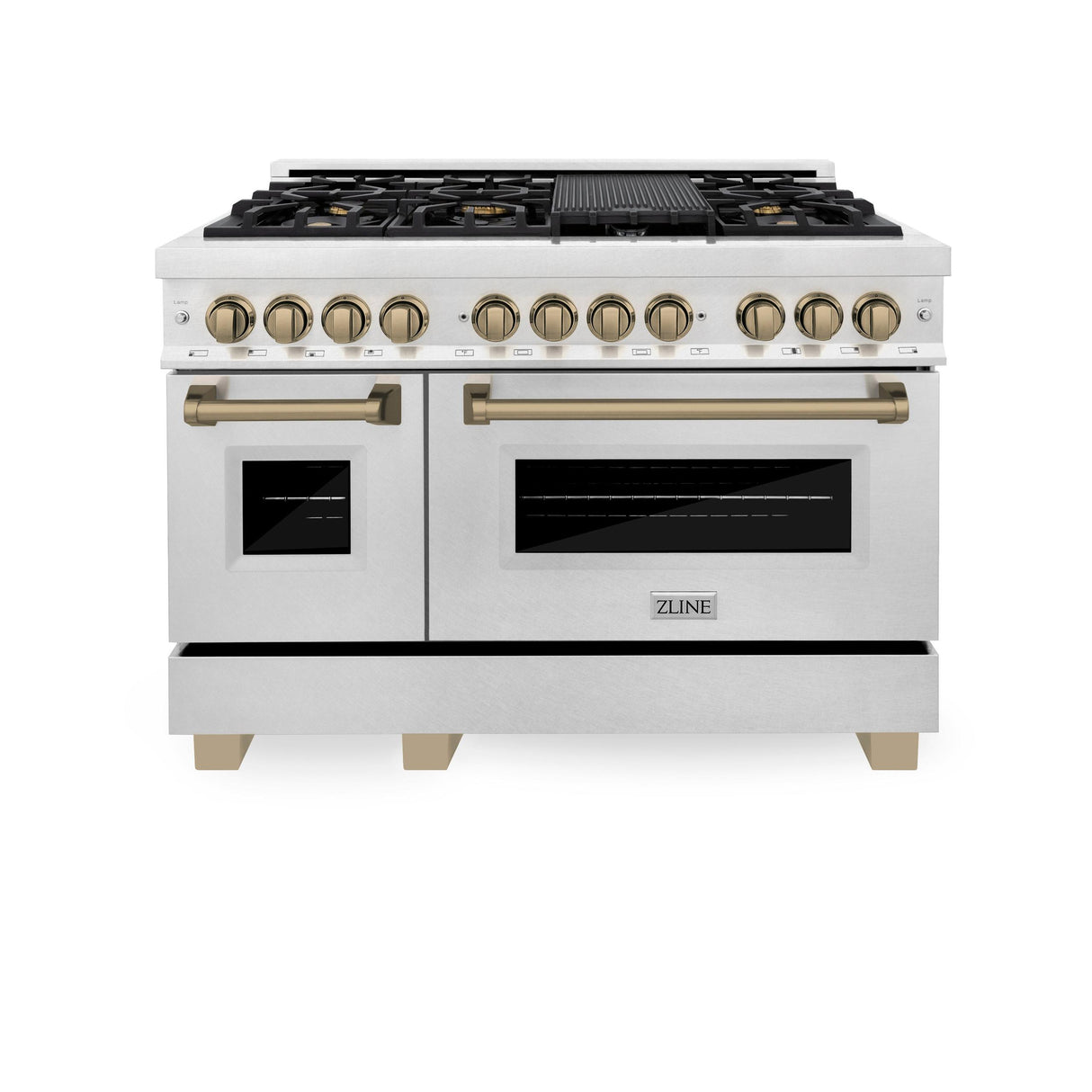 ZLINE RASZ-SN-48-CB Dual Fuel Range in DuraSnow Stainless Steel - image 1