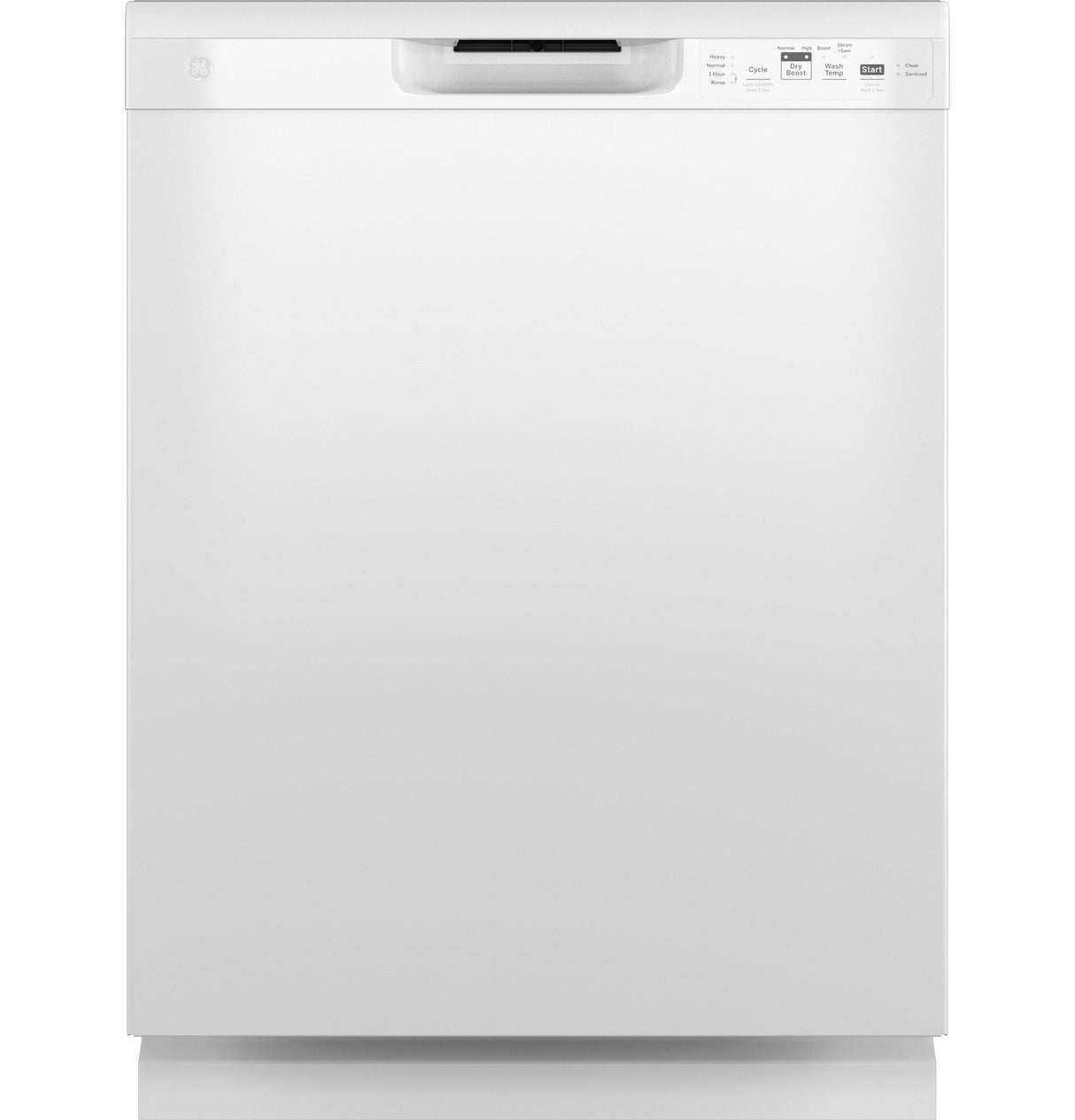 GE GDF535PGRWW - 24 in. Front Control Flush-Mount Dishwasher with 55 dBa Sound Level, Dry Boost & Pocket Handle - White