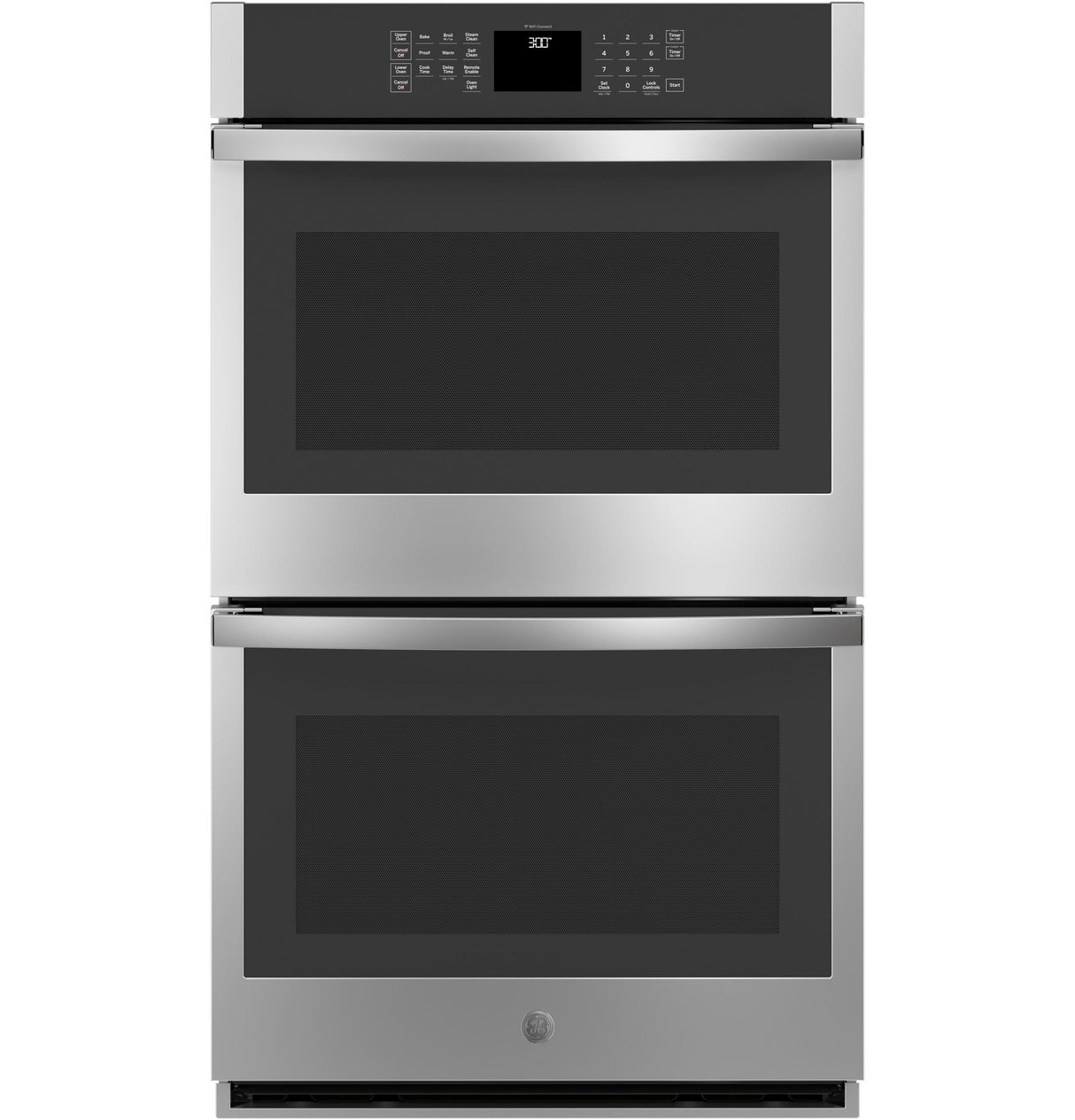 GE JTD3000SNSS - 30 in. 10 ft. Smart Built-In Self-Clean Double Wall Oven with Never-Scrub Racks - Stainless Steel