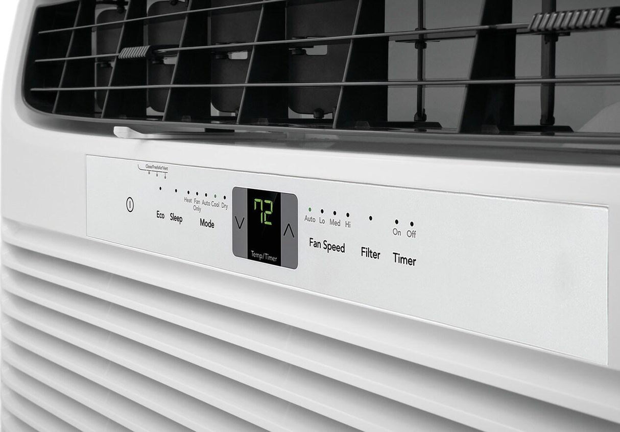 Frigidaire FHWE232WB2 window AC with heat side close-up