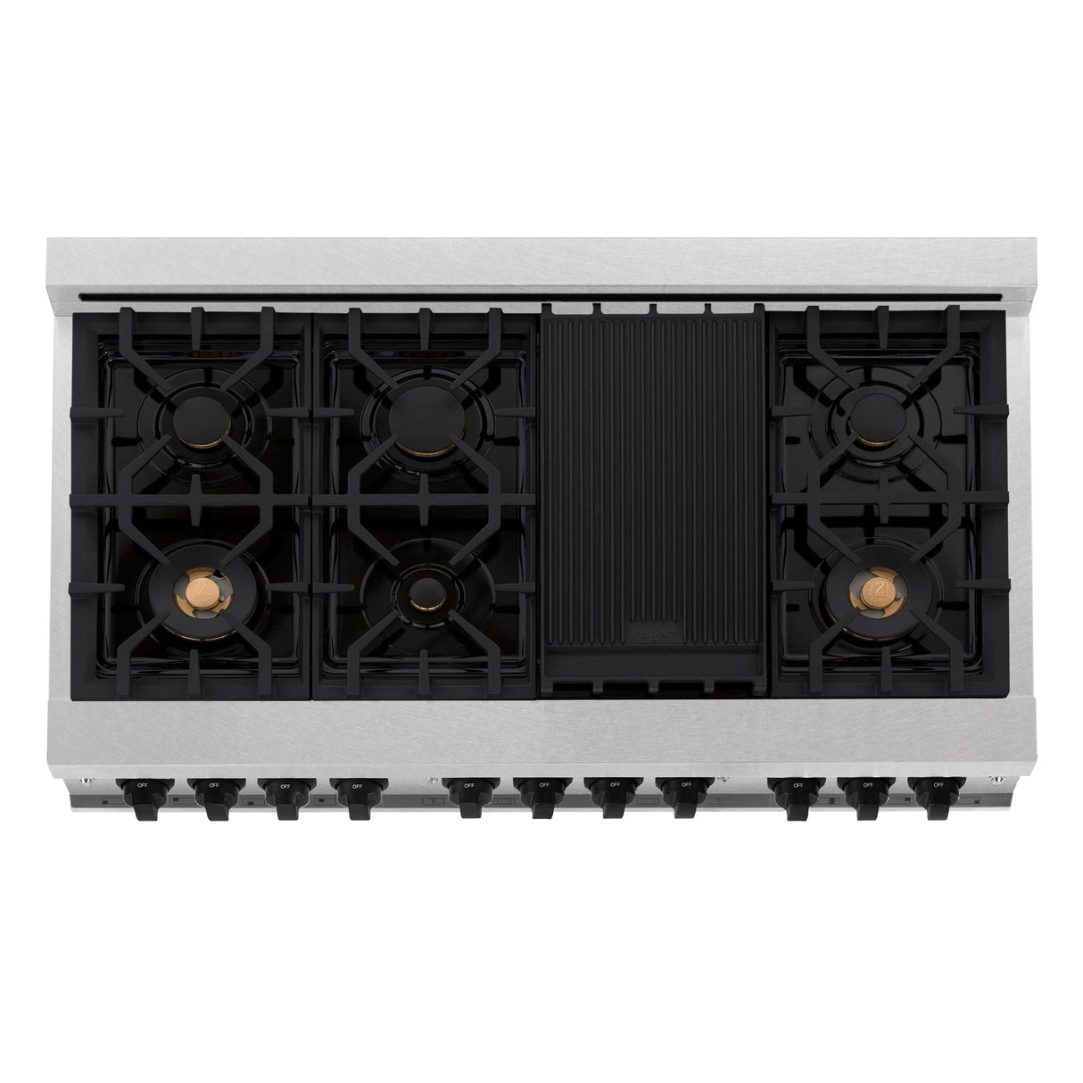 ZLINE RASZ-SN-48-G Dual Fuel Range in DuraSnow Stainless Steel - image 21