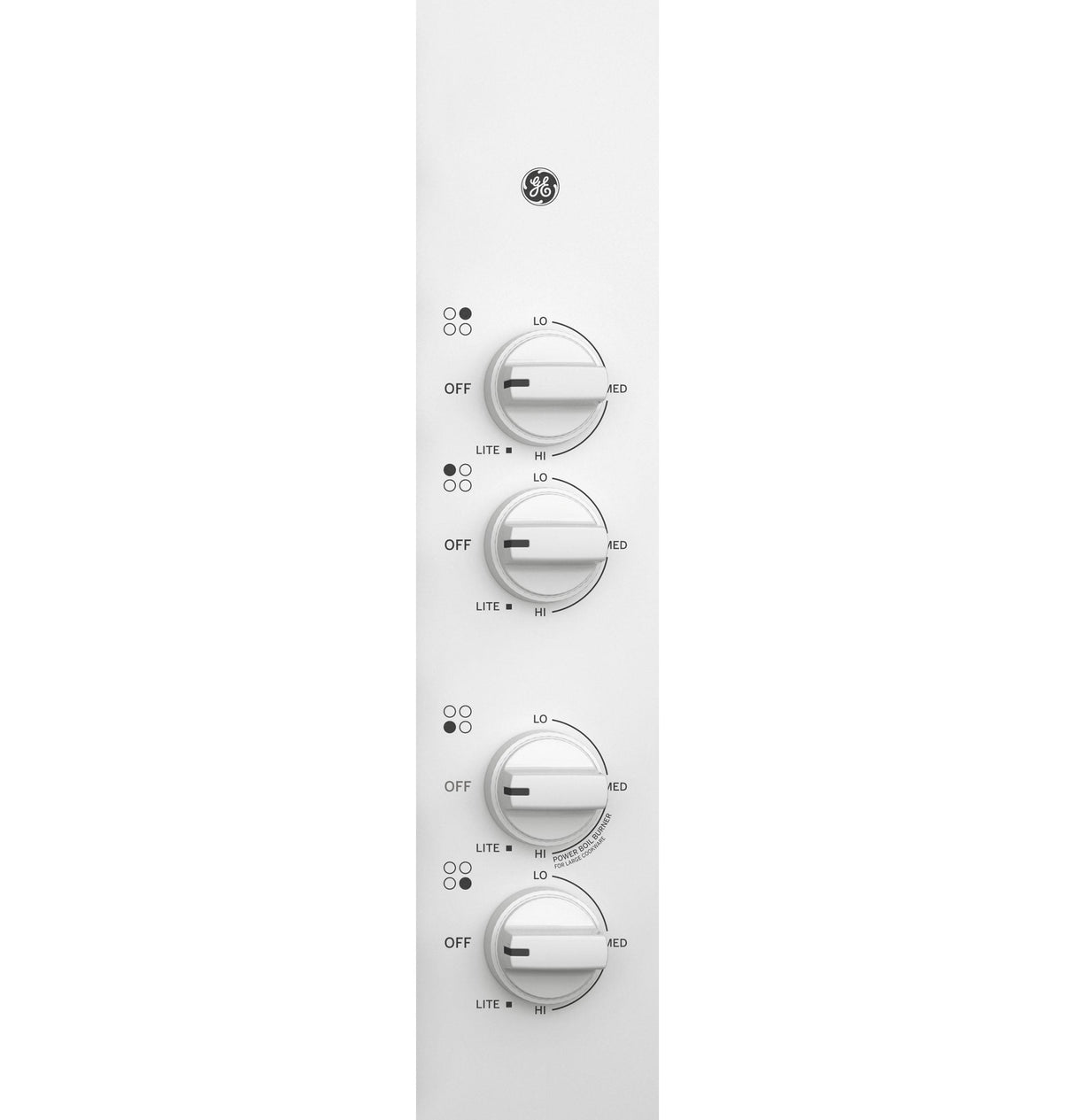 GE JGP3030DLWW - 30 in. 4-Burner Natural Gas Cooktop with Simmer Burner & Power Burner - White