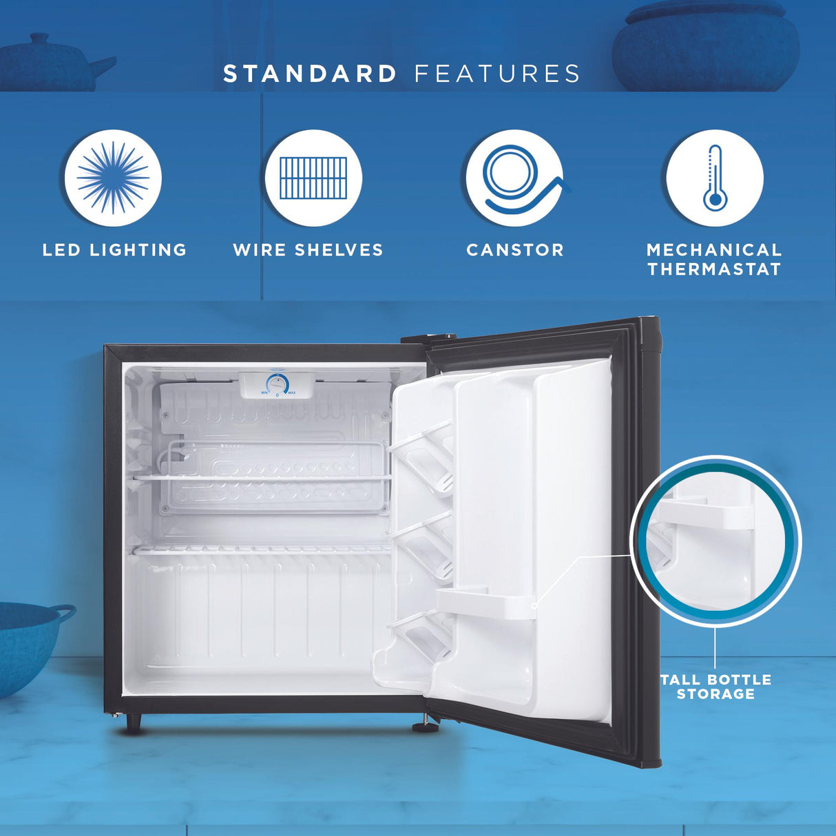 Danby 1.6 cu. ft. Compact Fridge in Black - (DAR016B1BM)