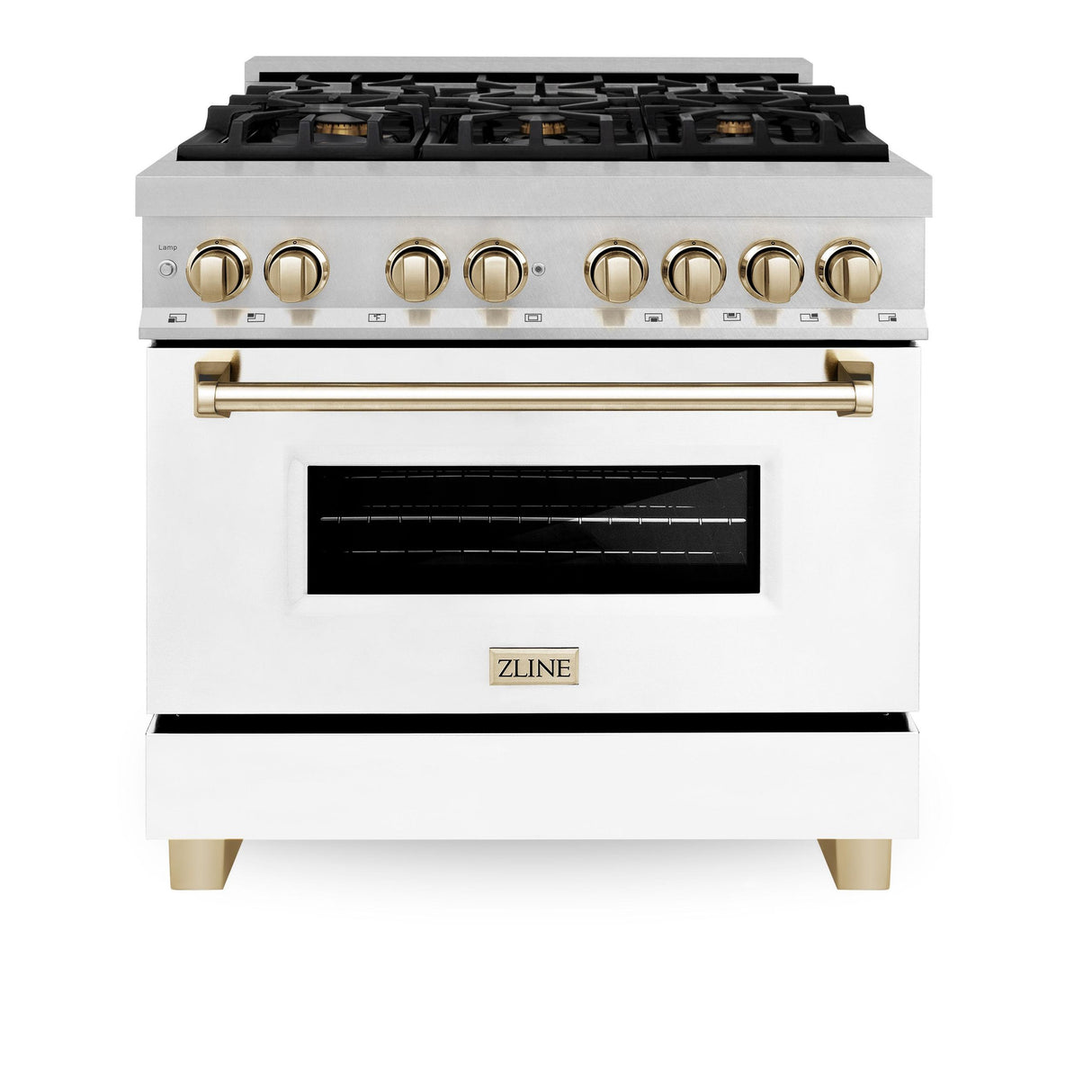 ZLINE RASZ-WM-36-G Dual Fuel Range in DuraSnow Stainless Steel - image 1