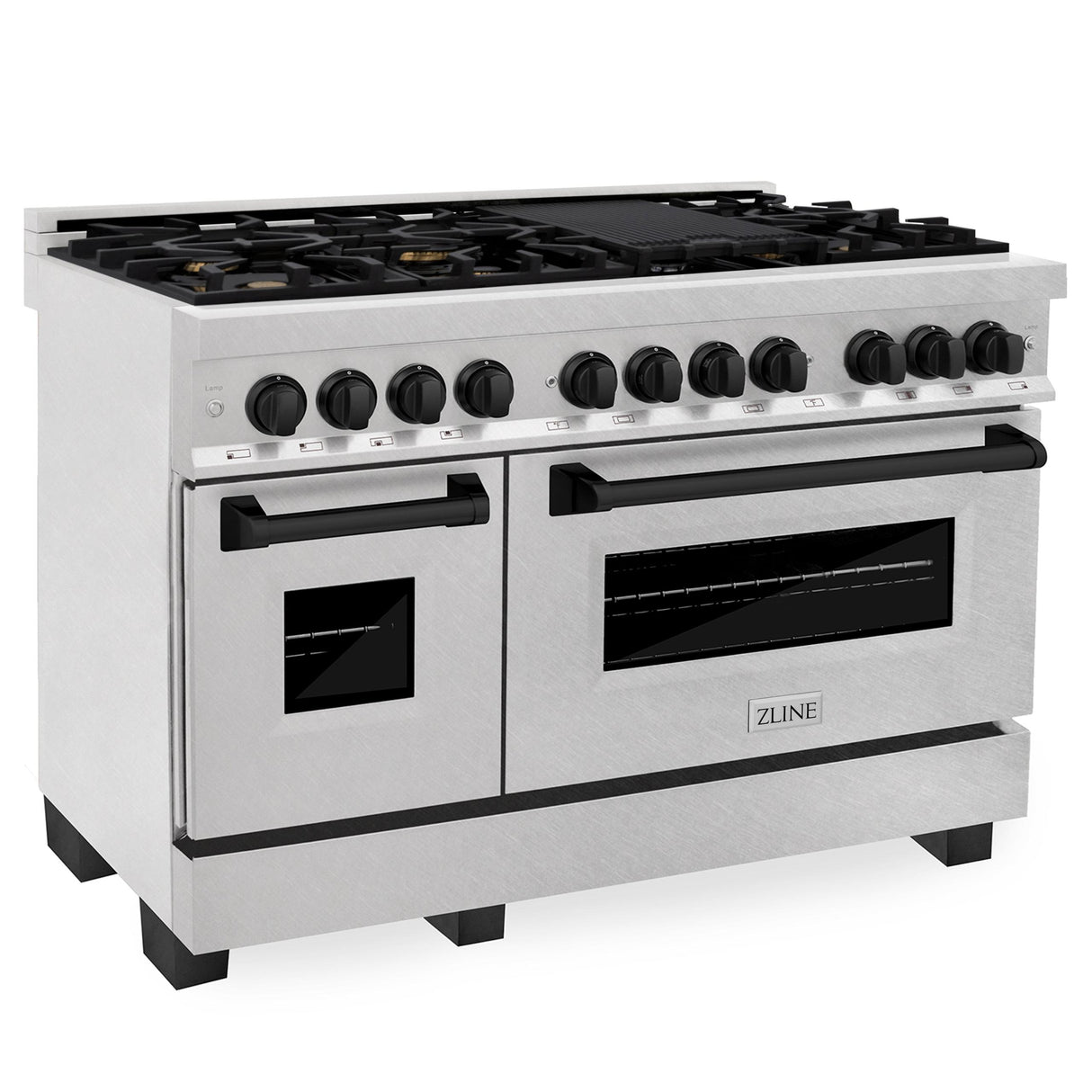 ZLINE RASZ-SN-48-MB Dual Fuel Range in DuraSnow Stainless Steel - image 1