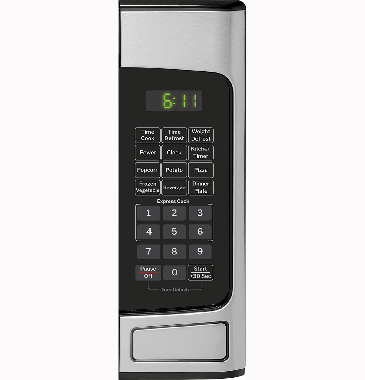 GCST11X1WSS GE 1.1 cu ft Countertop Microwave Stainless - Controls