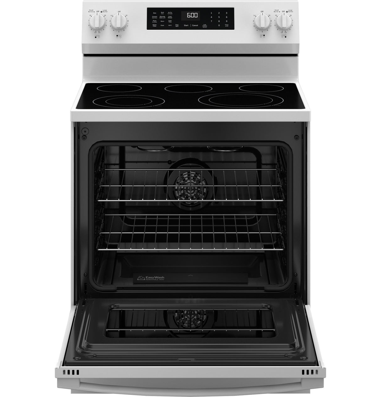 GE GRF600AVWW electric range - oven interior
