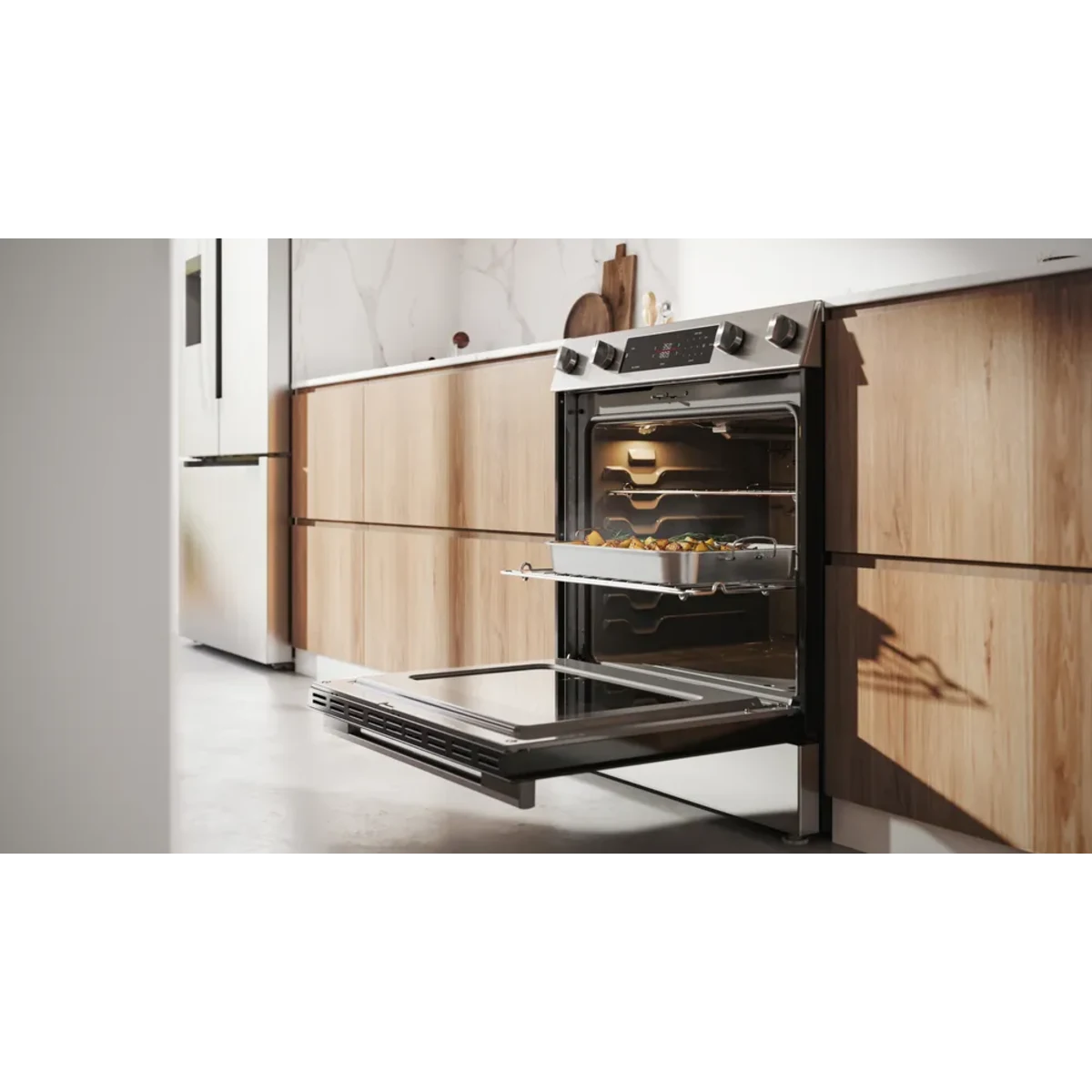 30 Inch Slide-In Electric Range with 5 Elements, 5.8 cu. ft. Oven Capacity, Storage Drawer, Self-Clean, Steam-Assist Cleaning Cycle, ADA Compliant, Sabbath Mode and Star-K Certified