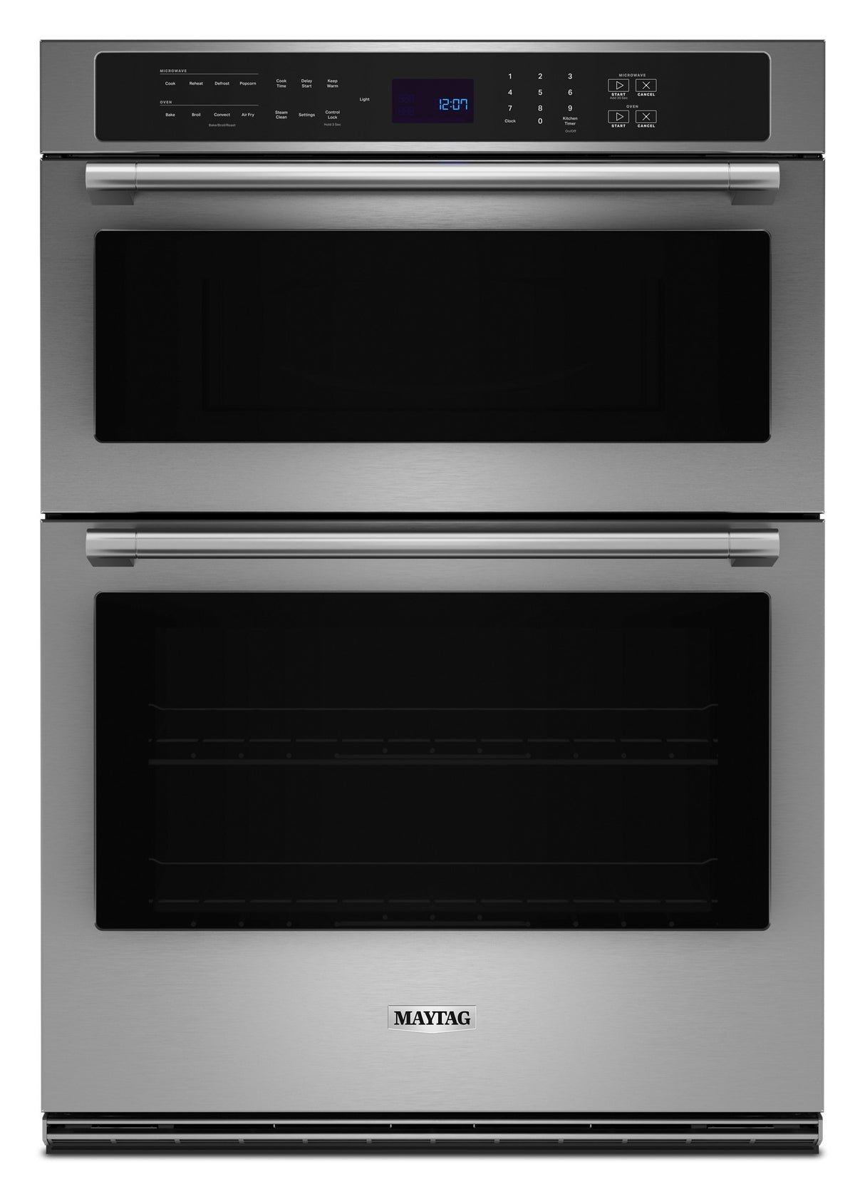 Maytag MOEC4030TZ 30-inch wall oven microwave combo in fingerprint resistant stainless steel
