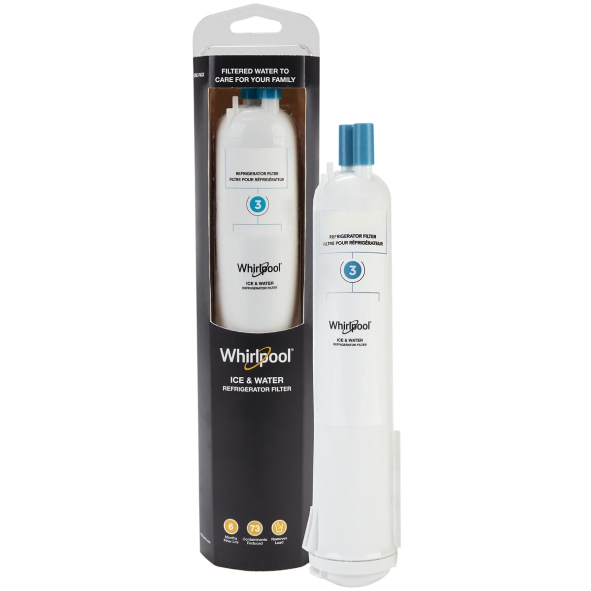 Whirlpool Refrigerator Water Filter 3 - WHR3RXD1 (Pack of 1) - (WHR3RXD1)