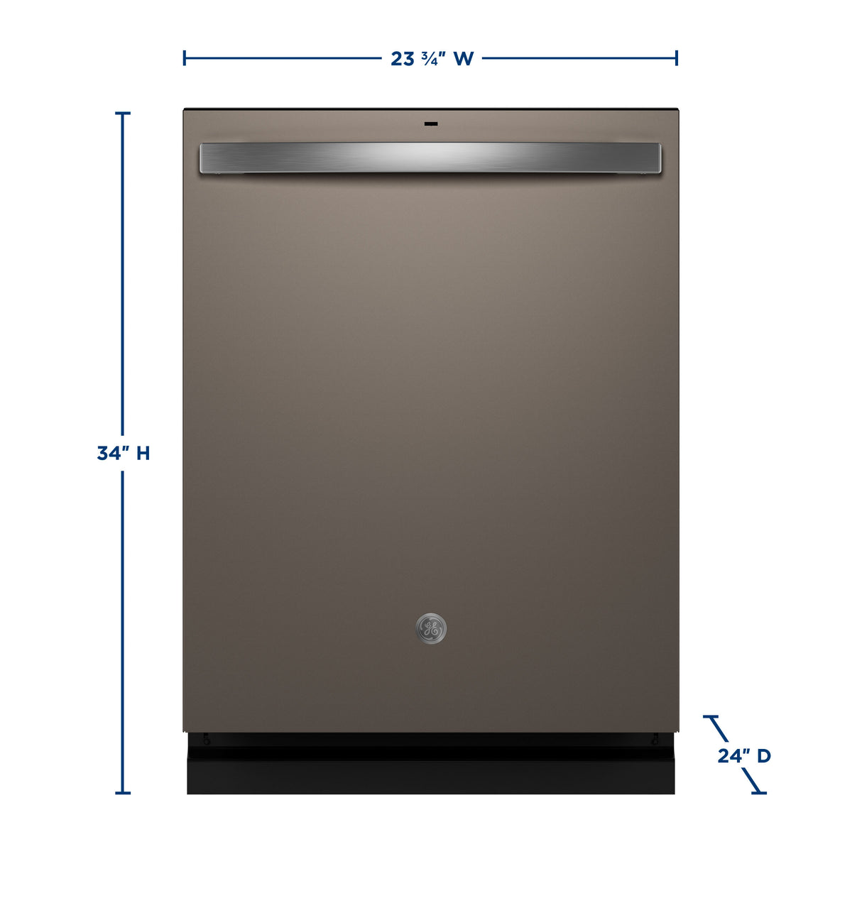 GE GDT670SMVES - 24 in. Top Control Flush-Mount Dishwasher with 45 dBa Sound Level, 3rd-Rack & Dry Boost - Slate