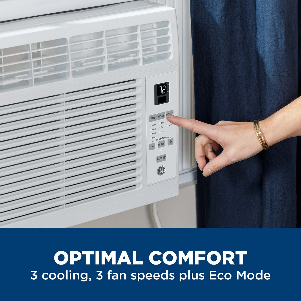 GE(R) 6,000 BTU Electronic Window Air Conditioner for Small Rooms up to 250 sq ft. - (AHSE06CA)