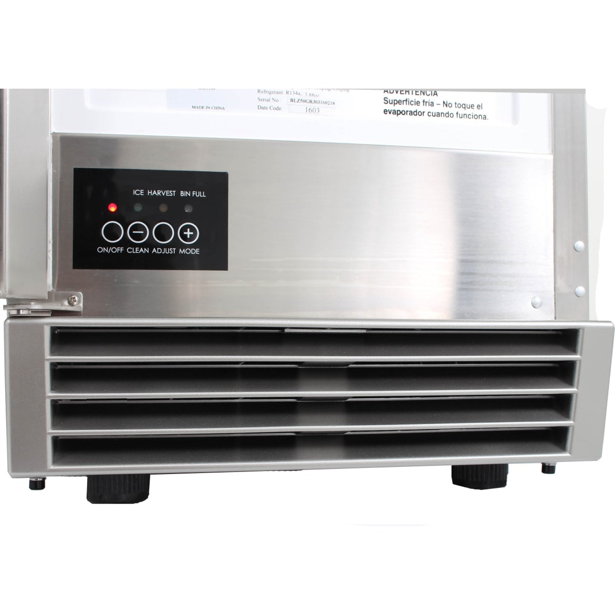 Blaze Grills BLZICEMKR50GR 15" Outdoor Ice maker with 50 Lbs. Production Capacity & 25 Lbs. Storage Capacity in Stainless Steel