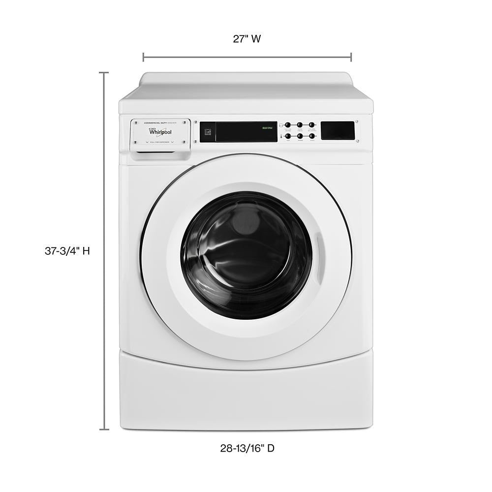 Whirlpool CHW9160GW commercial washer dimension diagram