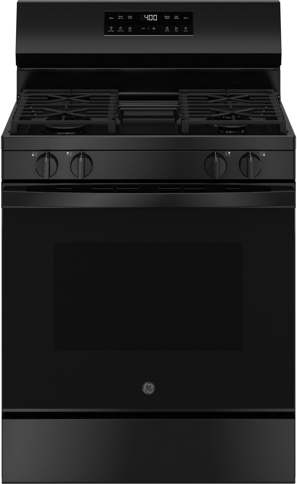 GE GGF400PVBB 30-inch Smart Gas Range Black - Front View