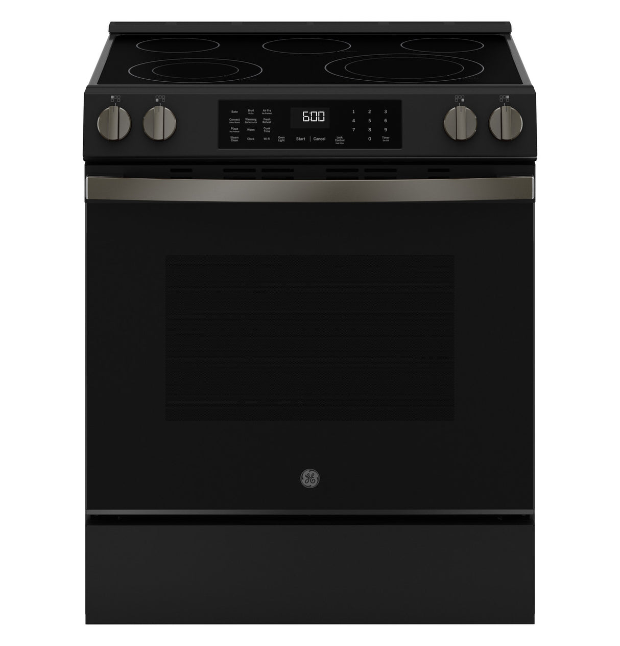 GE GRS600AVDS 30 inch slide-in electric convection range in black slate