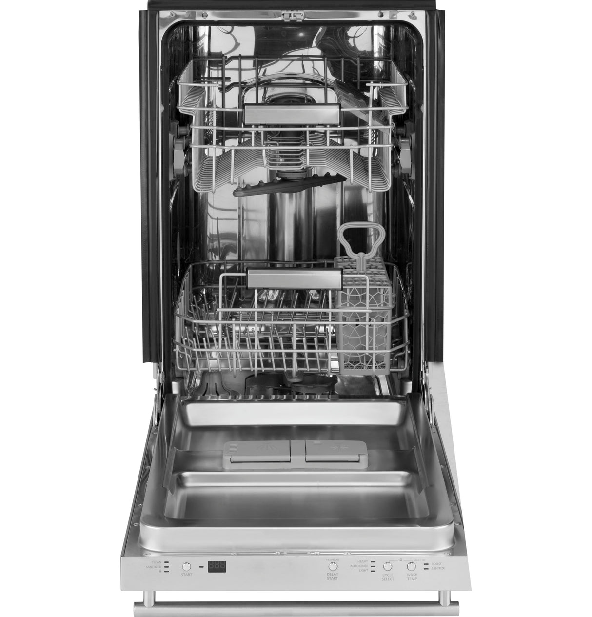 GE UDT165SIVII - 18 in. Top Control Flush-Mount Dishwasher with 47 dBa Sound Level & Condensate Dry - Custom Panel Ready