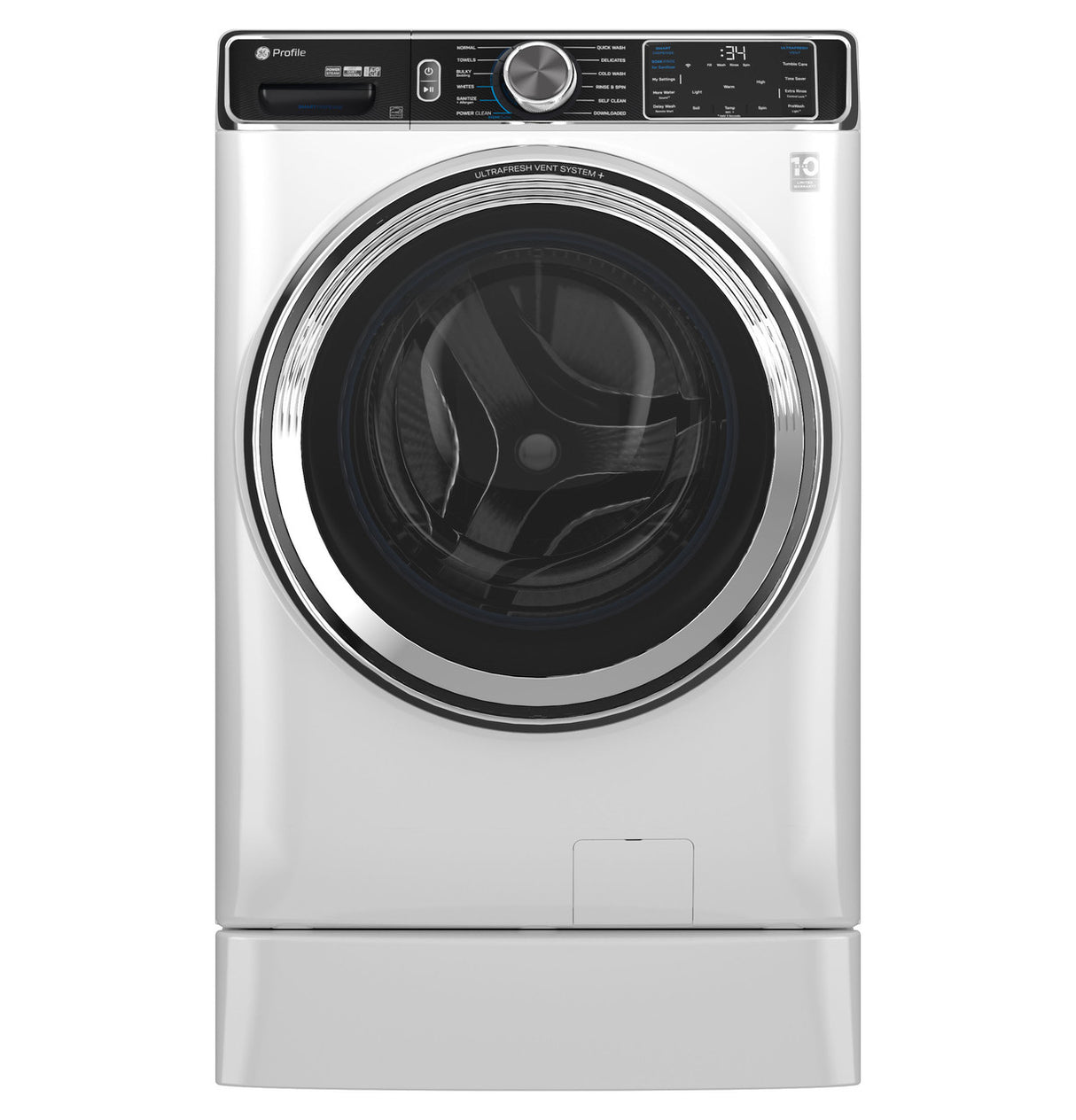 GE Profile PFW870SSVWW washer front view