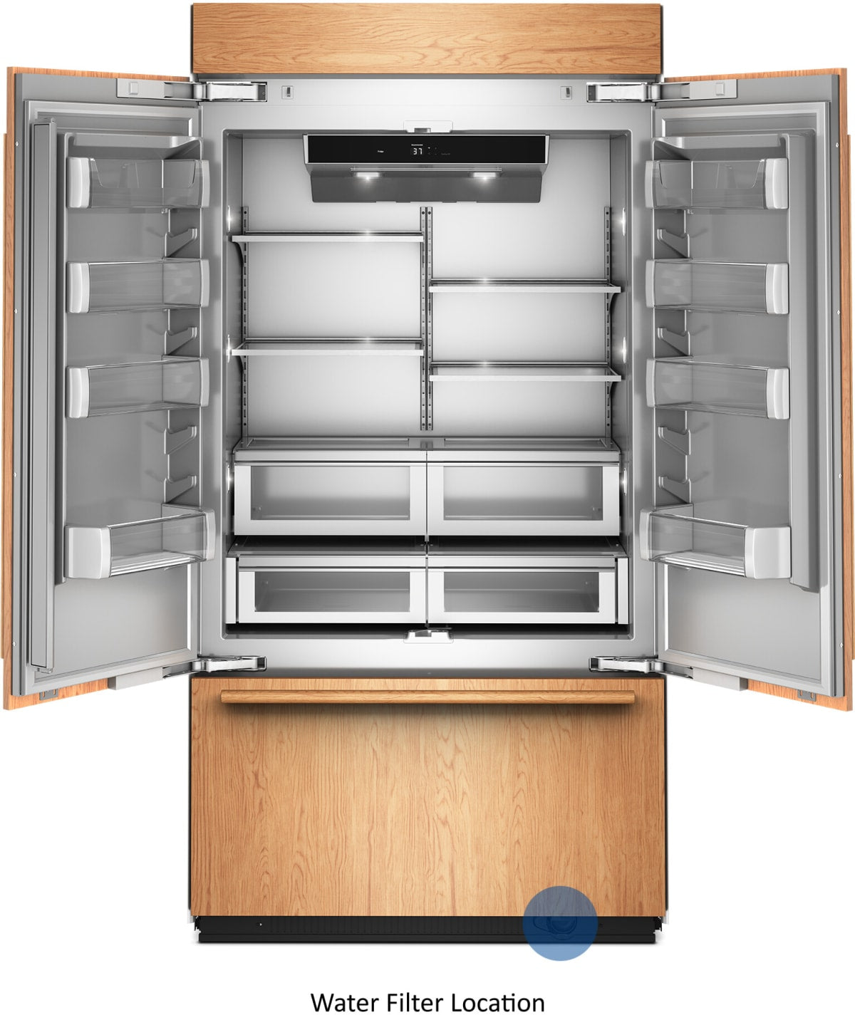 KitchenAid KBFN542TPA platinum interior