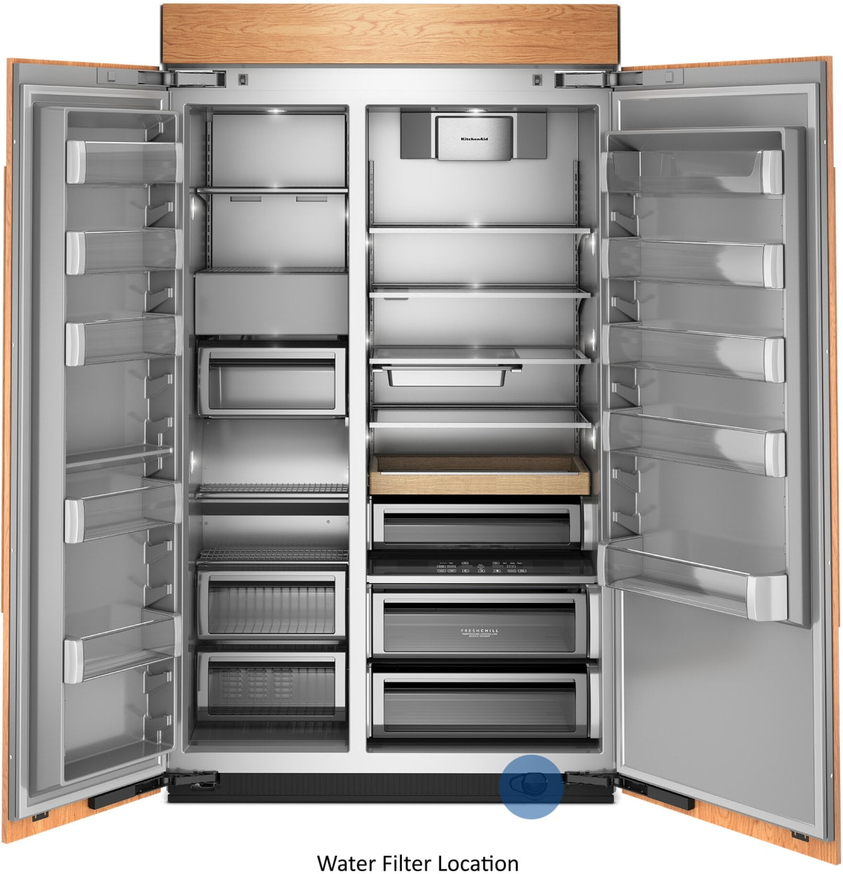 KitchenAid KBSN748TPA platinum interior