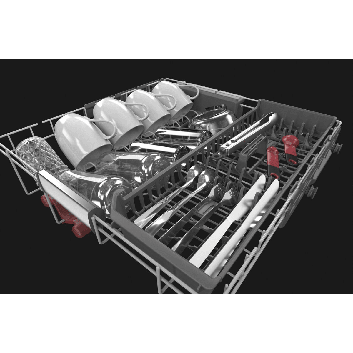 KitchenAid KDTM404KPS 24 in. Fully Integrated Dishwasher - third rack detail | Varouj Appliances