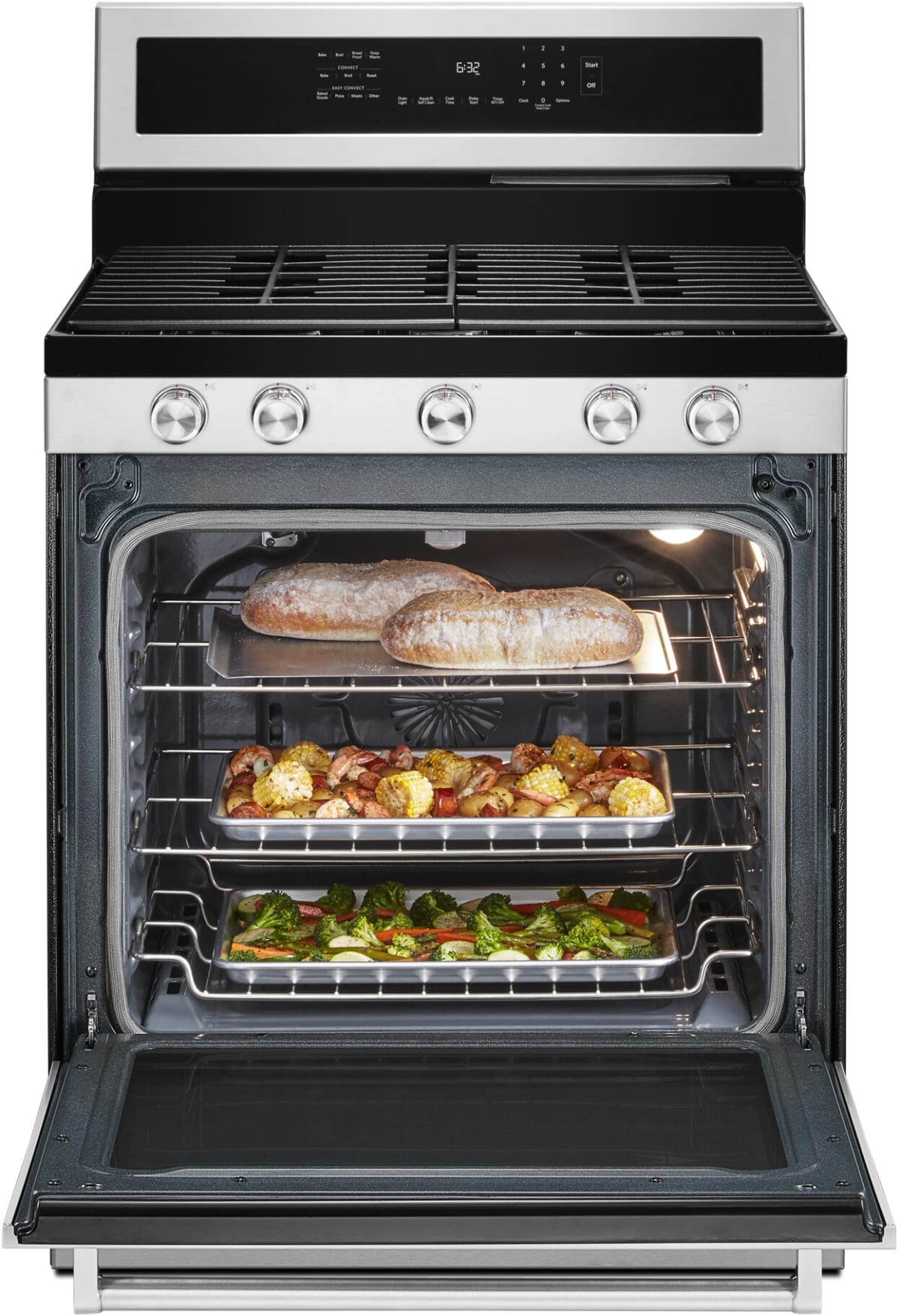KitchenAid KFGG504KPS angled view