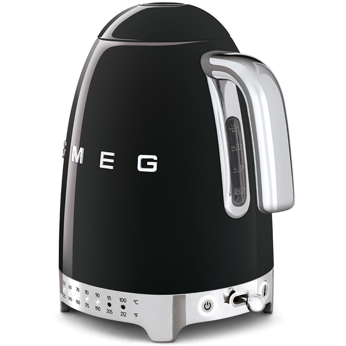 Smeg 50's Retro Design KLF04BLUS Electric Variable Temperature Kettle 56 oz. in Black